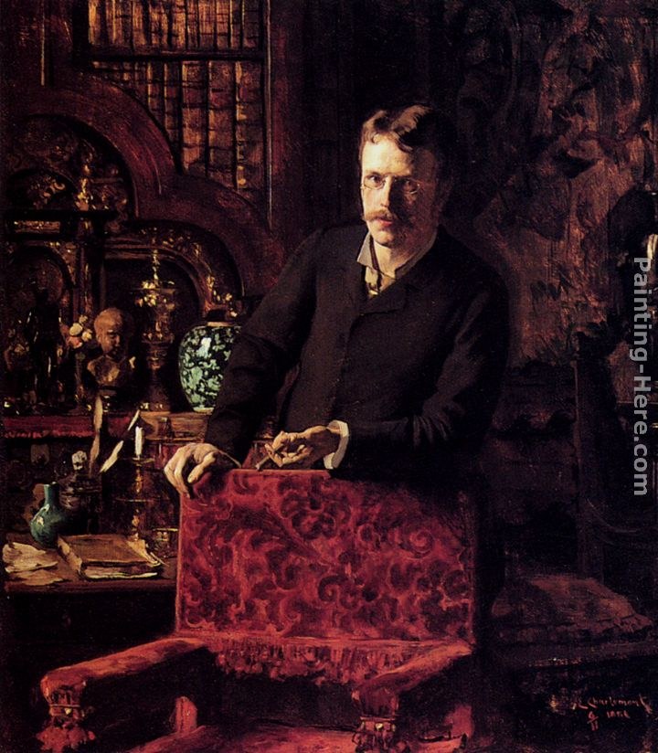 Eduard Charlemont A Gentleman In An Interior